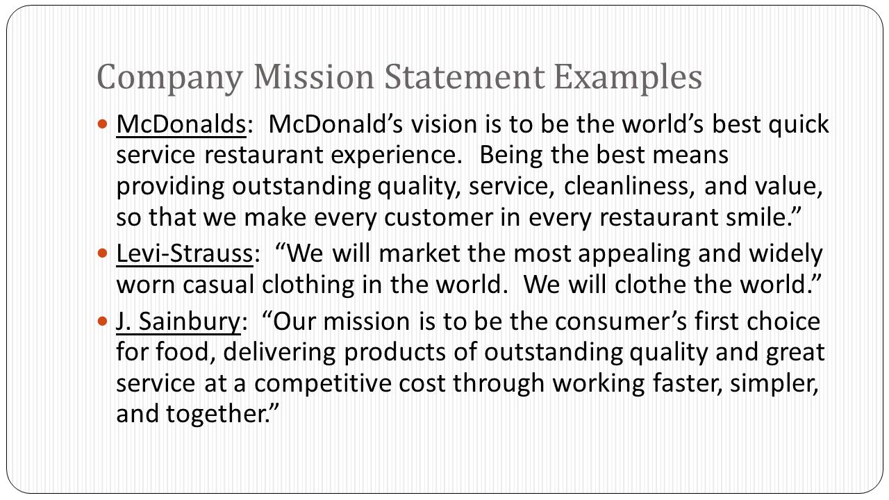 Vision of restaurant business plan